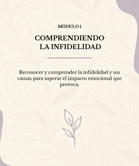 Módulo 1 Comprendiendo la infidelidad