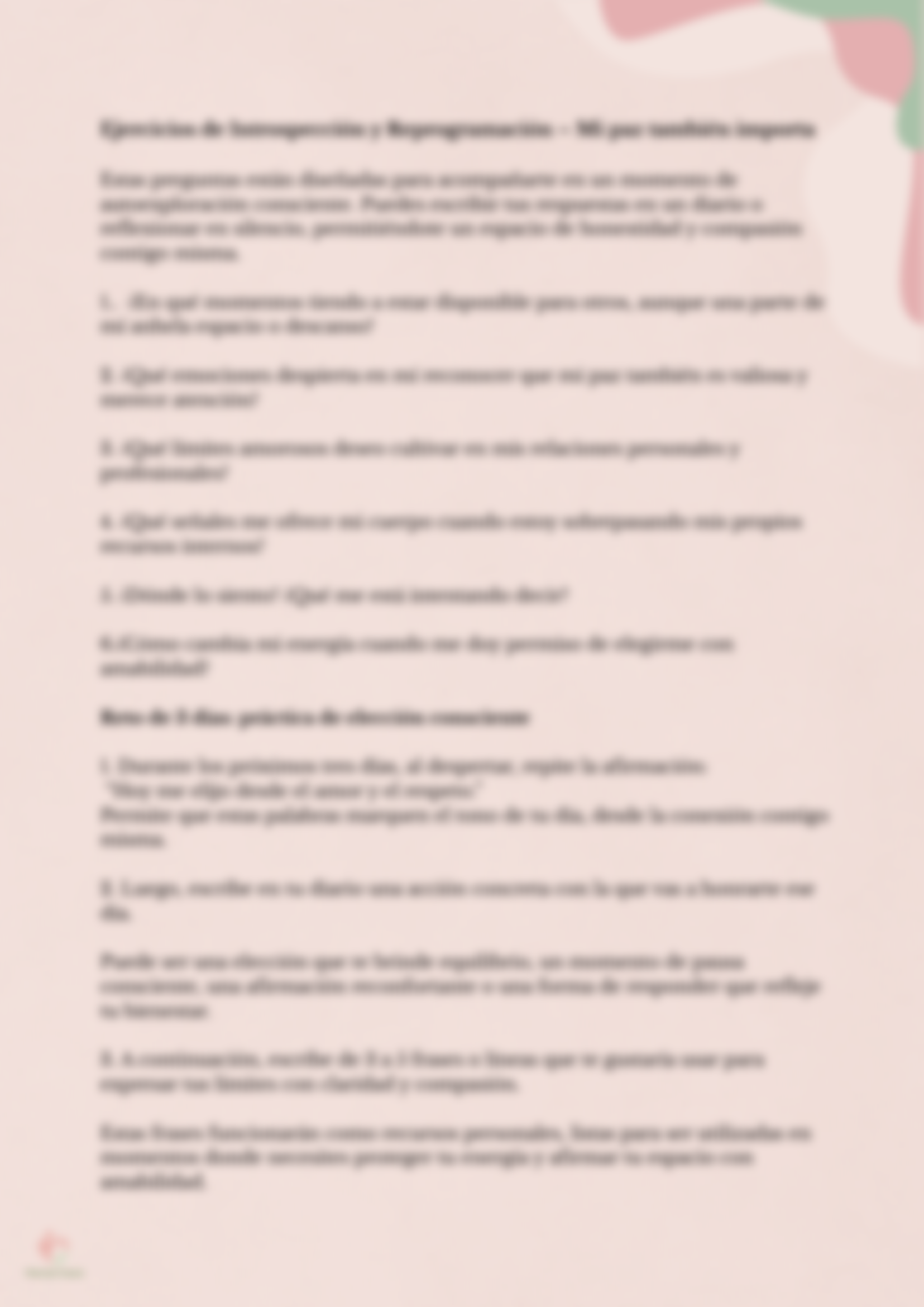 Mi paz tambien importa: Paquete de reconexión y límites amorosos - Image 4